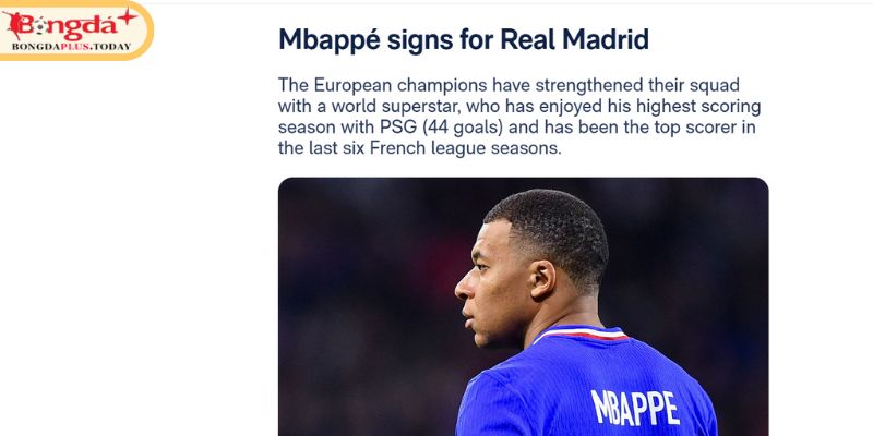 Trang chủ Real Madrid xác nhận bom tấn Mbappe được kích hoạt