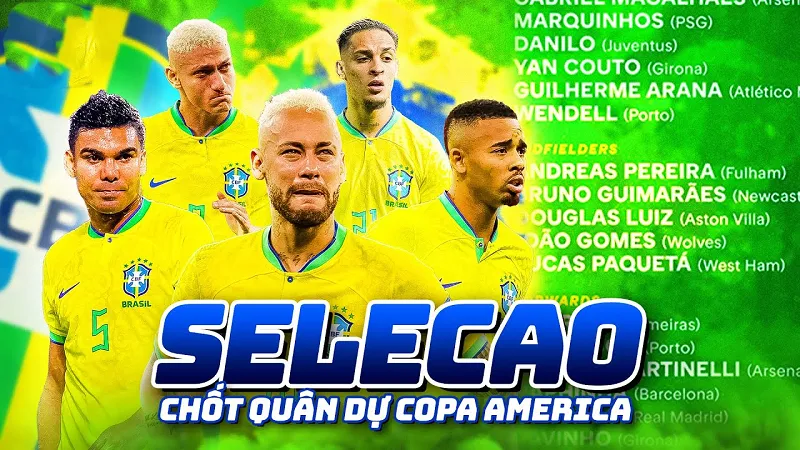 Danh sách và đội hình Brazil 2024 dự Copa America